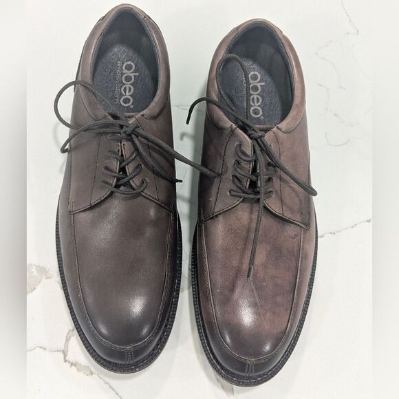 New Abeo Bio Shoes Brown Oxford Lace Up Leather Dress Casual Comfort Size 9 Walk main image 9